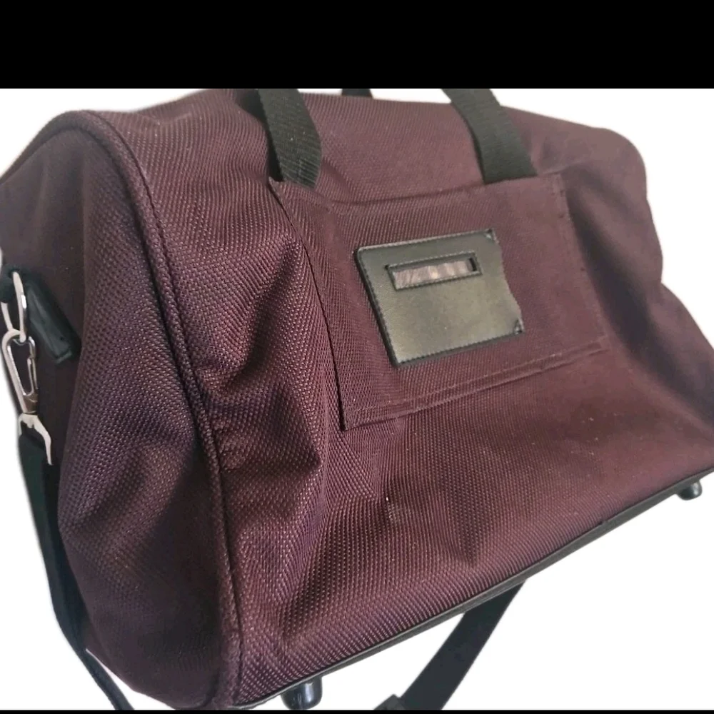 Pierre Cardin Maroon Duffle Bag Cottagecore Normcore Boho Y2k Soho(T)